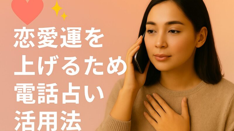 恋愛運を上げるための電話占い活用法
