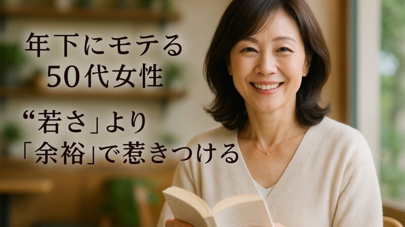 年下にモテる50代女性の共通点とは?自然体で愛される秘訣